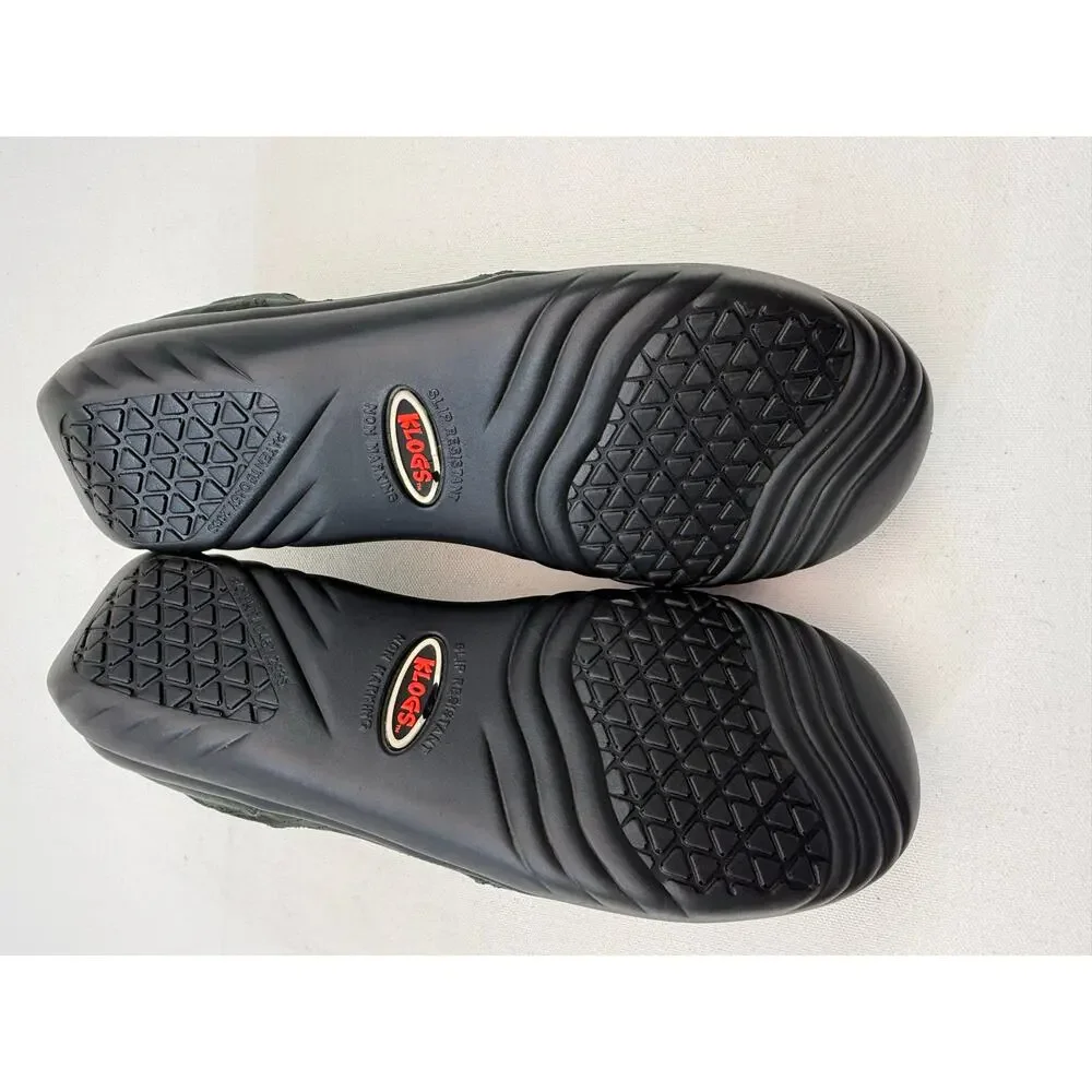 Dark Forest Green Klogs Slip-On Shoes Size 7 Lagenlook Loafers‎ Comfort Clogs